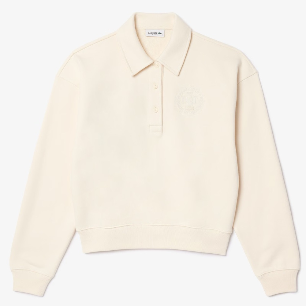 Women's Embroidered Fleece Polo Sweatshirt
